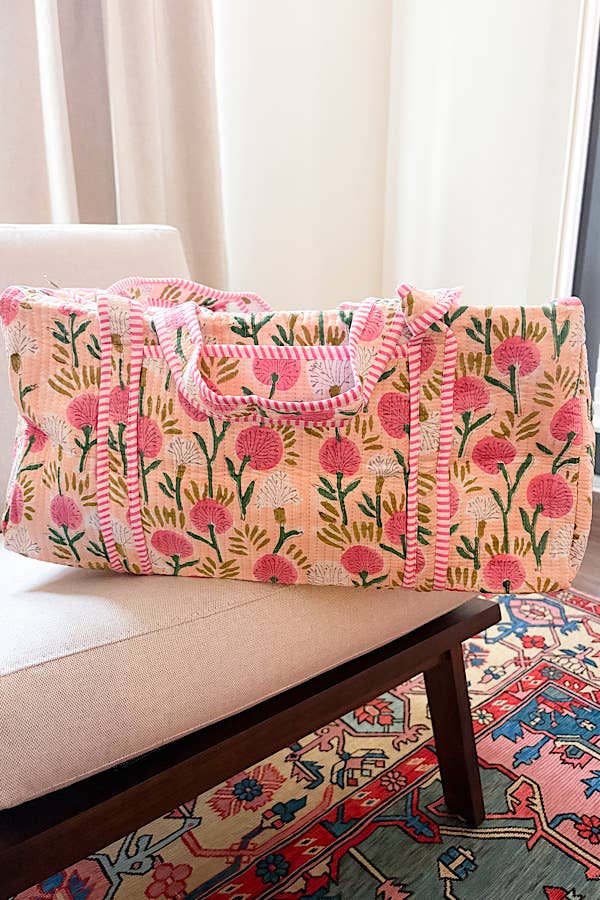 Harley Pink Floral Duffle Bag