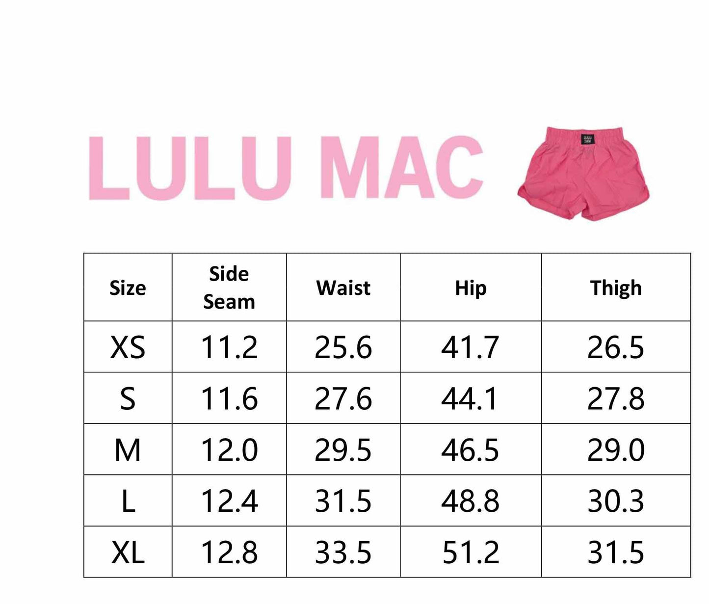 White Lulu Mac Shorts