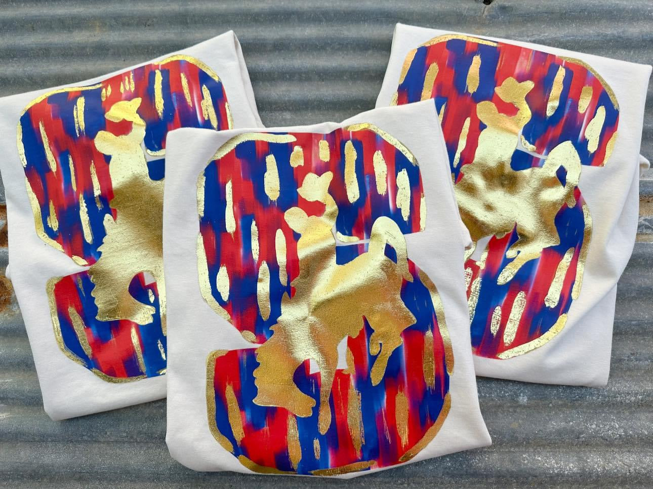 Sumner Cowboys - Hand-painted With Real Gold Foil