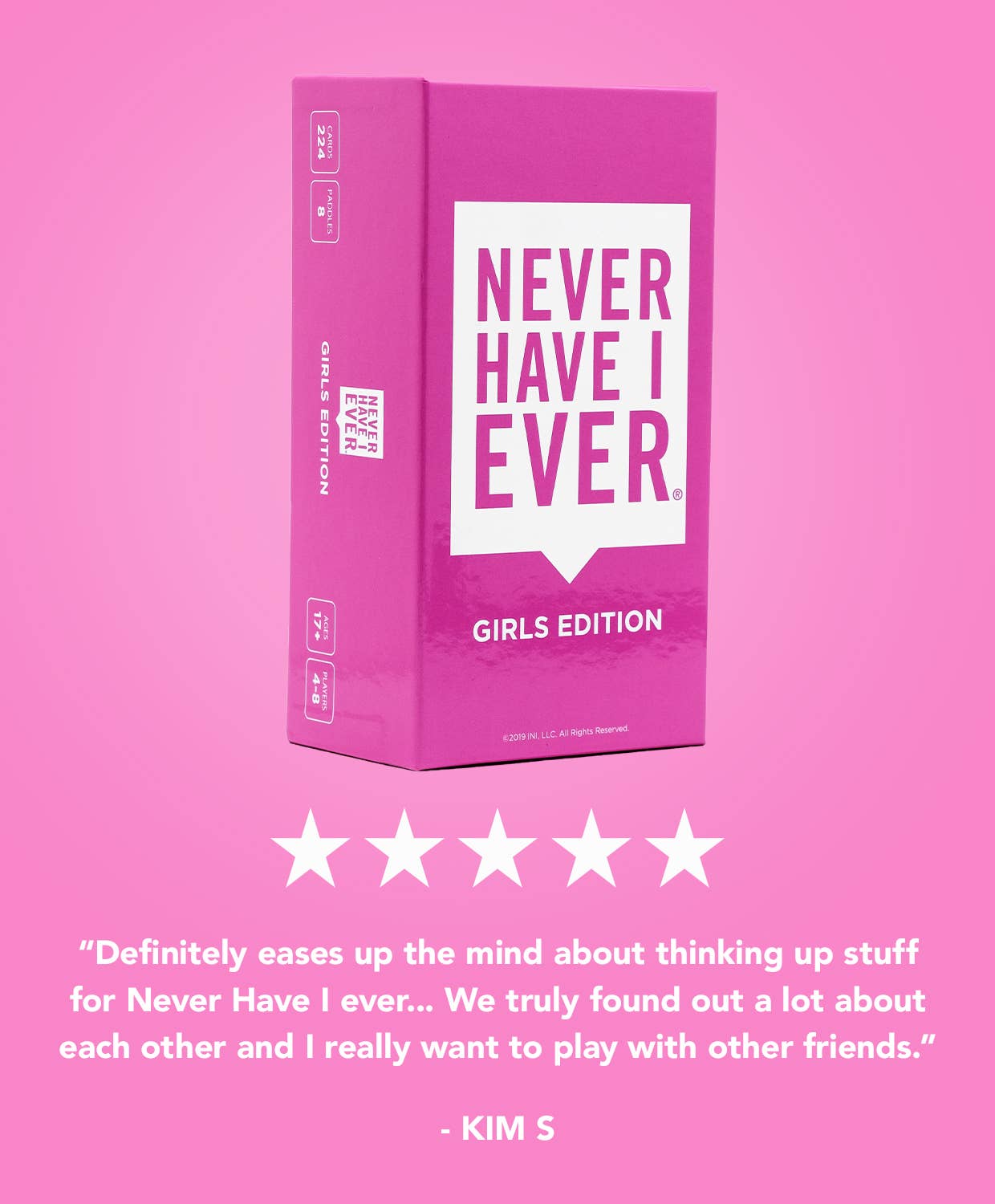 Never Have I Ever, Girls and Bachelorette Party Card Game