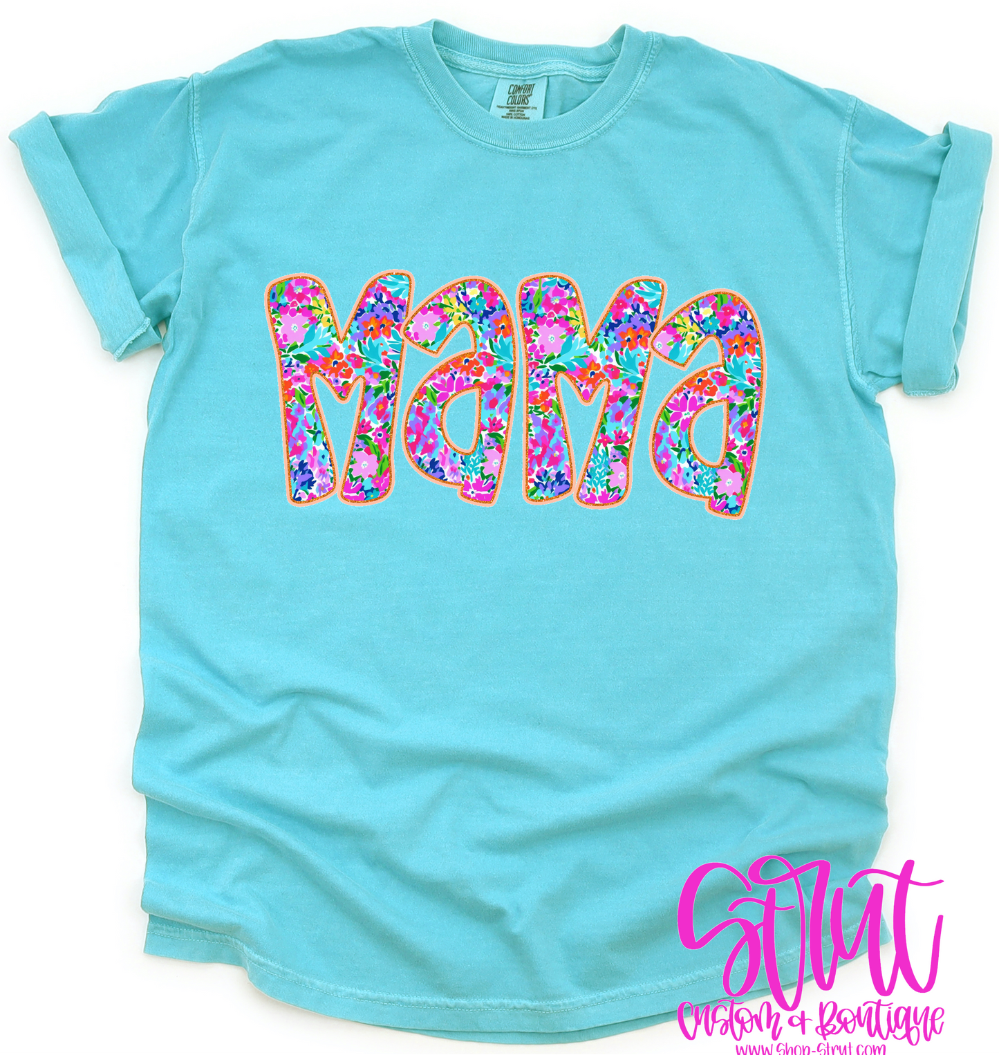 Vibrant Floral Mama T-Shirt