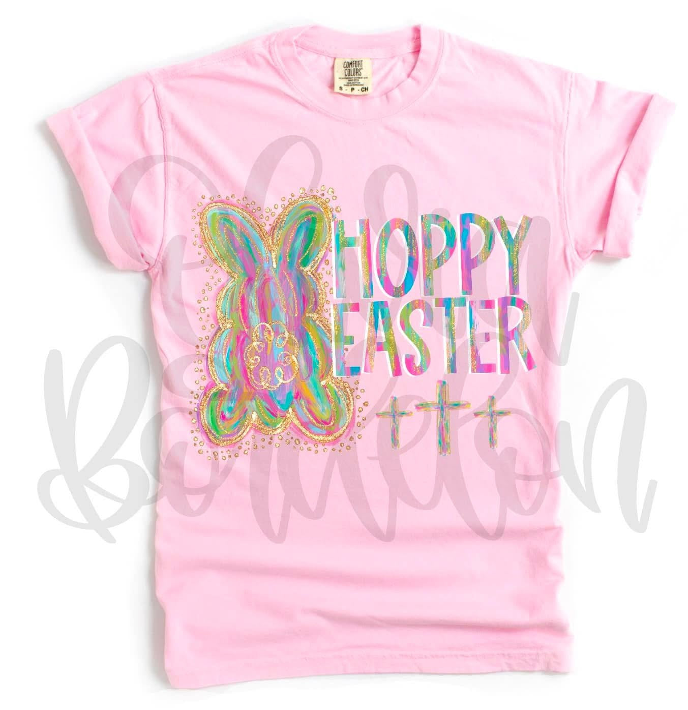 Watercolor Cross - He Is Risen || Bunny Hoppy Easter