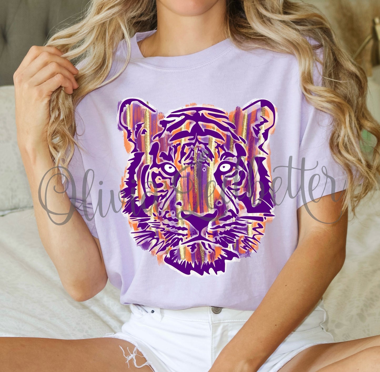 BST Brush Stroke Tiger Head - Clemson
