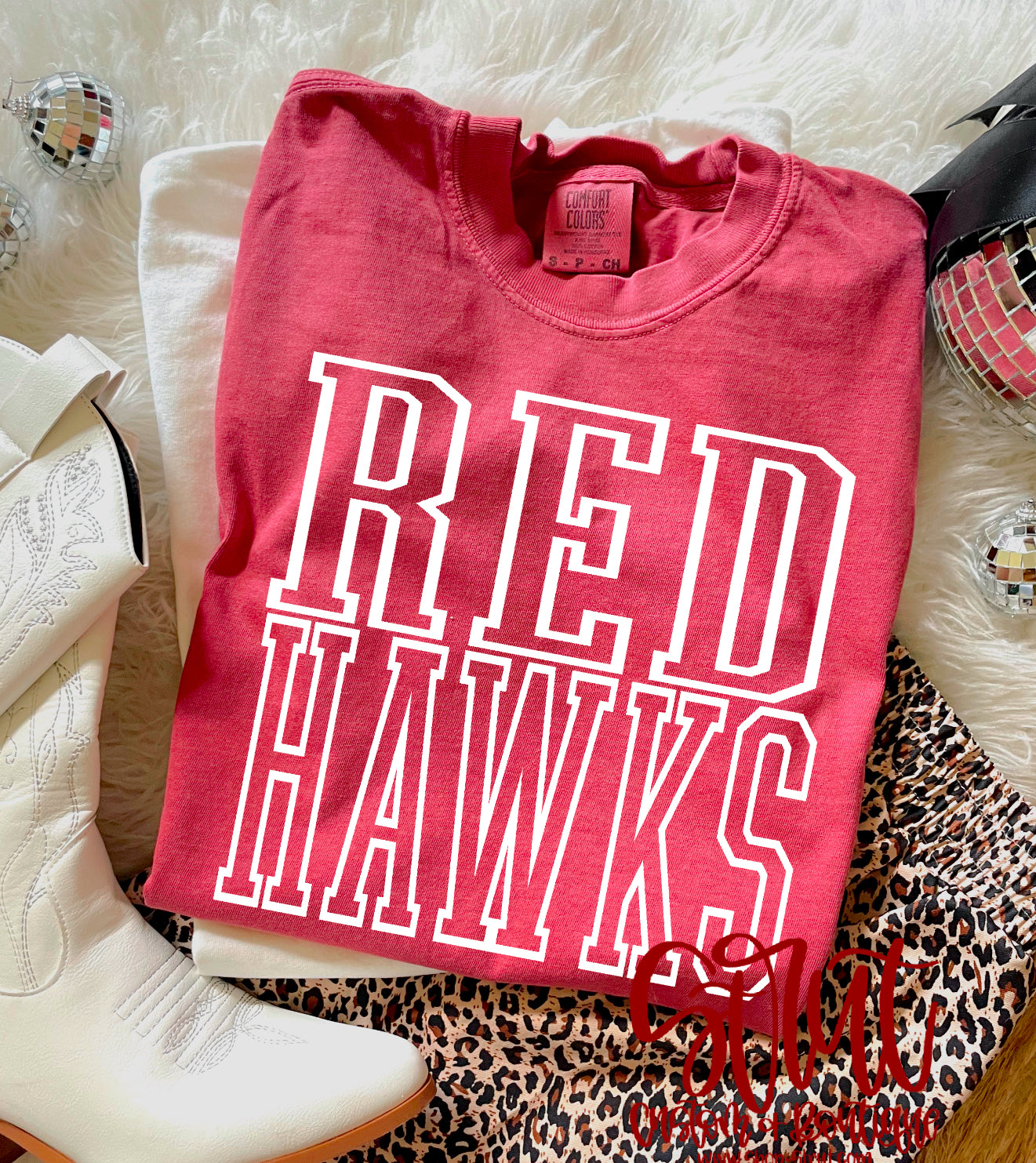 Red Hawks Tall Mascot Tee - Red Tee