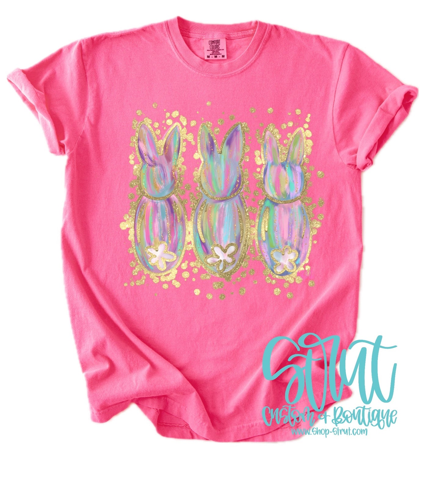 Watercolor Easter Bunny Trio - MORE COLORS