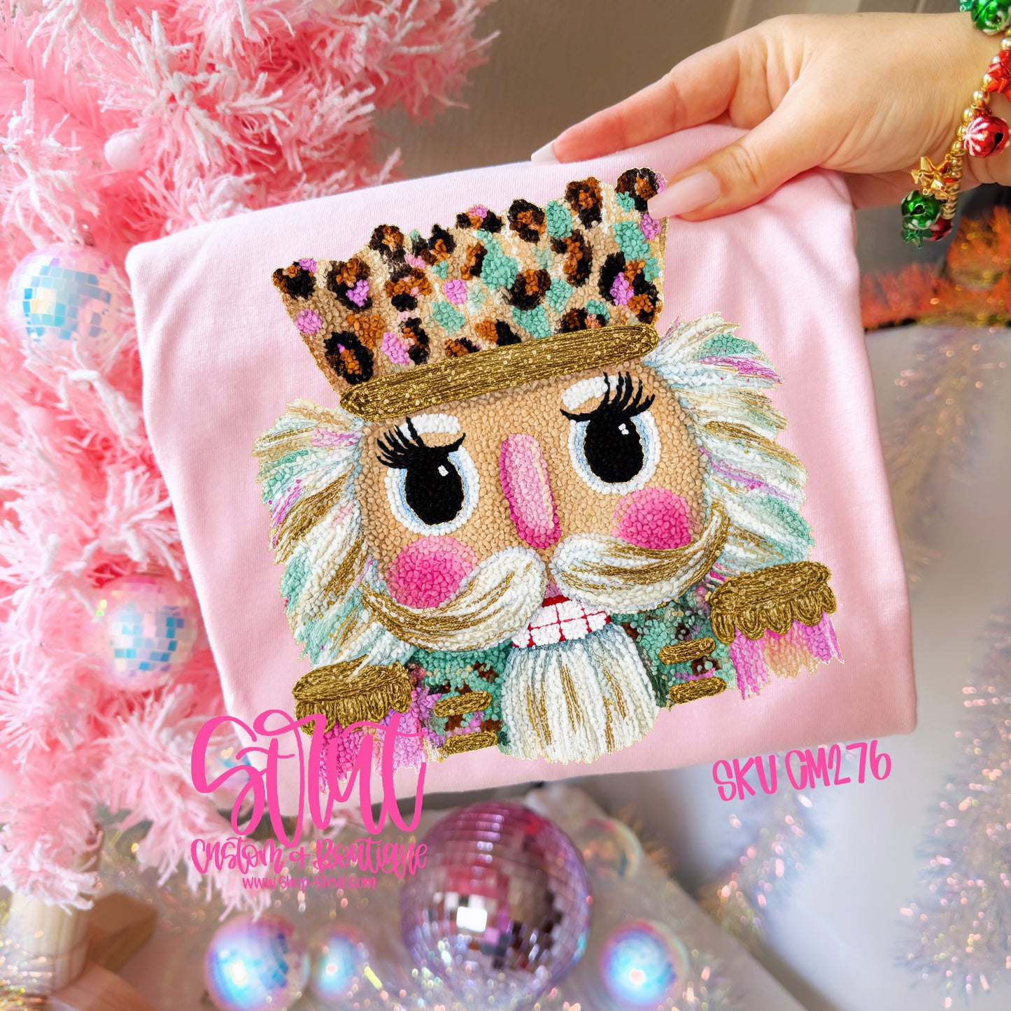 Leopard Faux Yarn Nutcracker - Comfort Colors