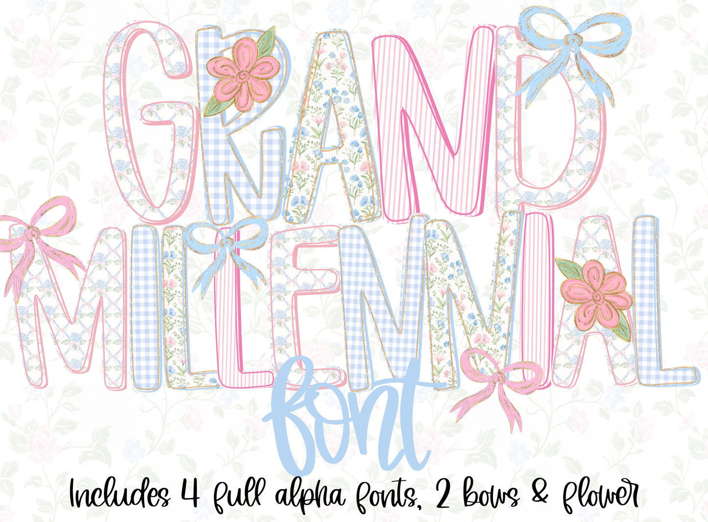 Grand Millennial PNG Alpha Font