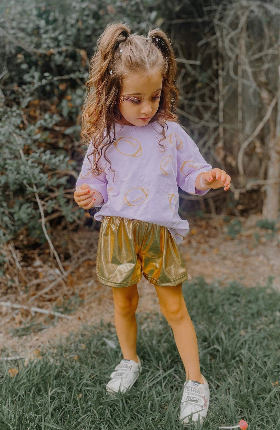 Kids Metallic Swing Shorts