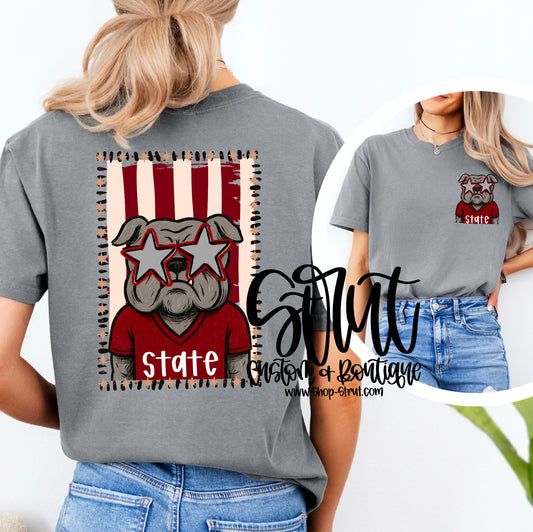 Doodle Frame - Bulldogs - Front Pocket Area & Back