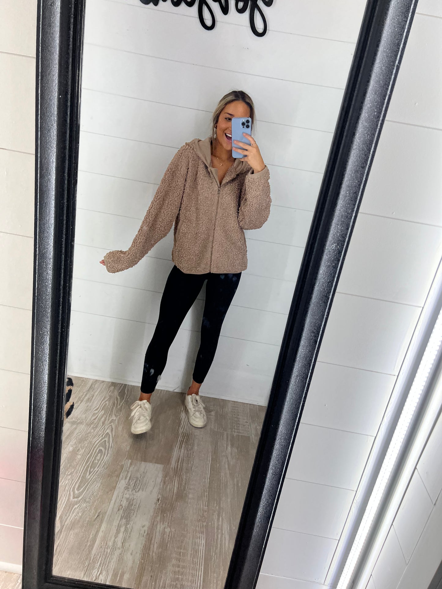 Sherpa Zip Up Hoodie