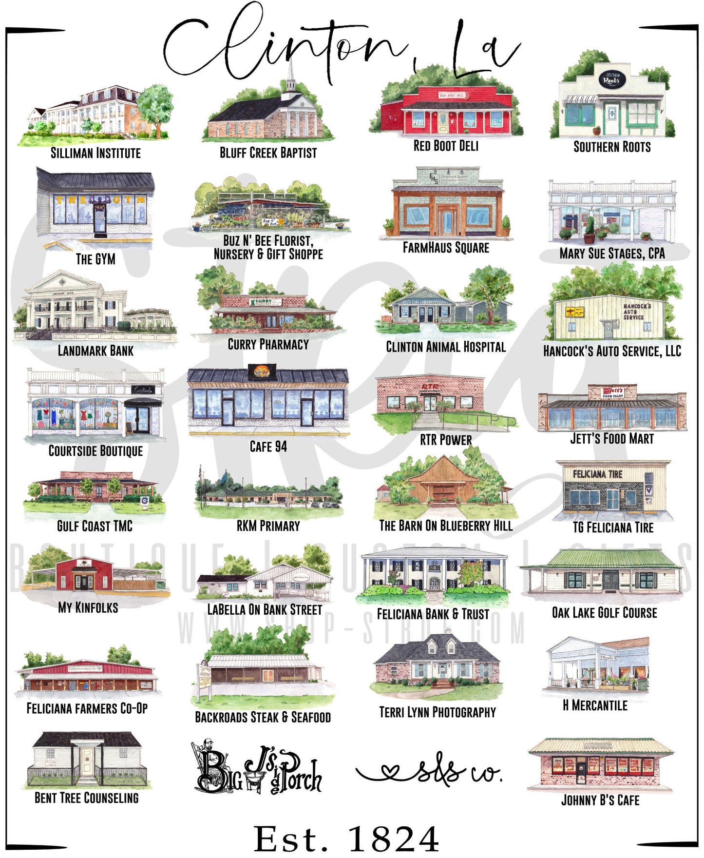 Clinton, LA Business Tee