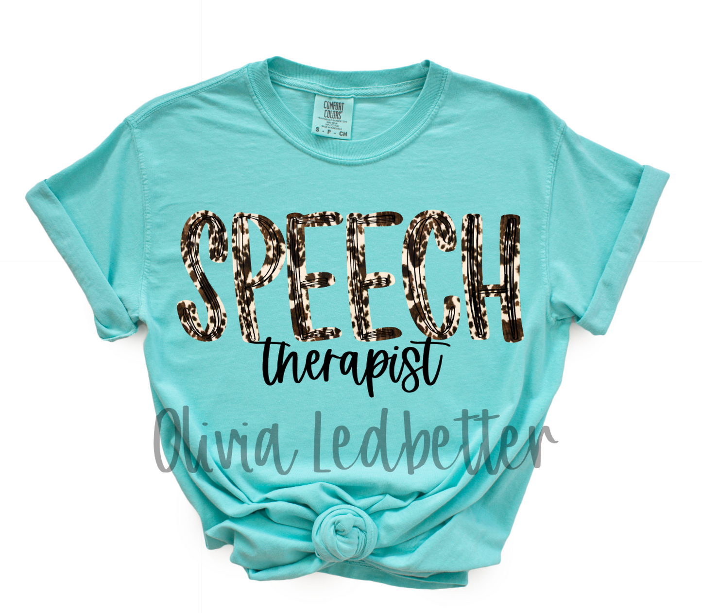 Sketch Handdrawn Letters Tee - Cow Hide