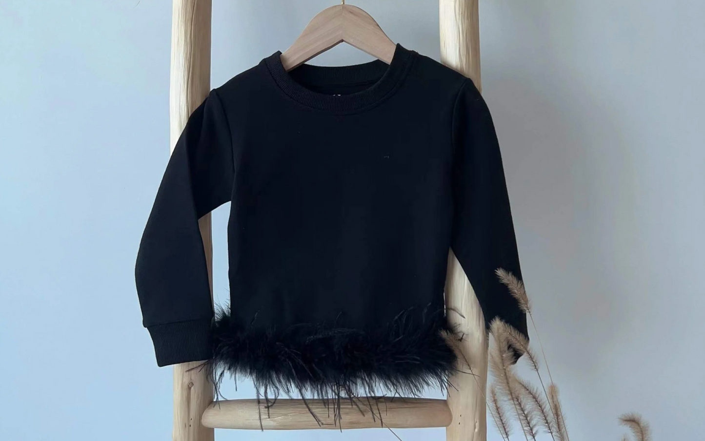 Girls Feather Long Sleeve