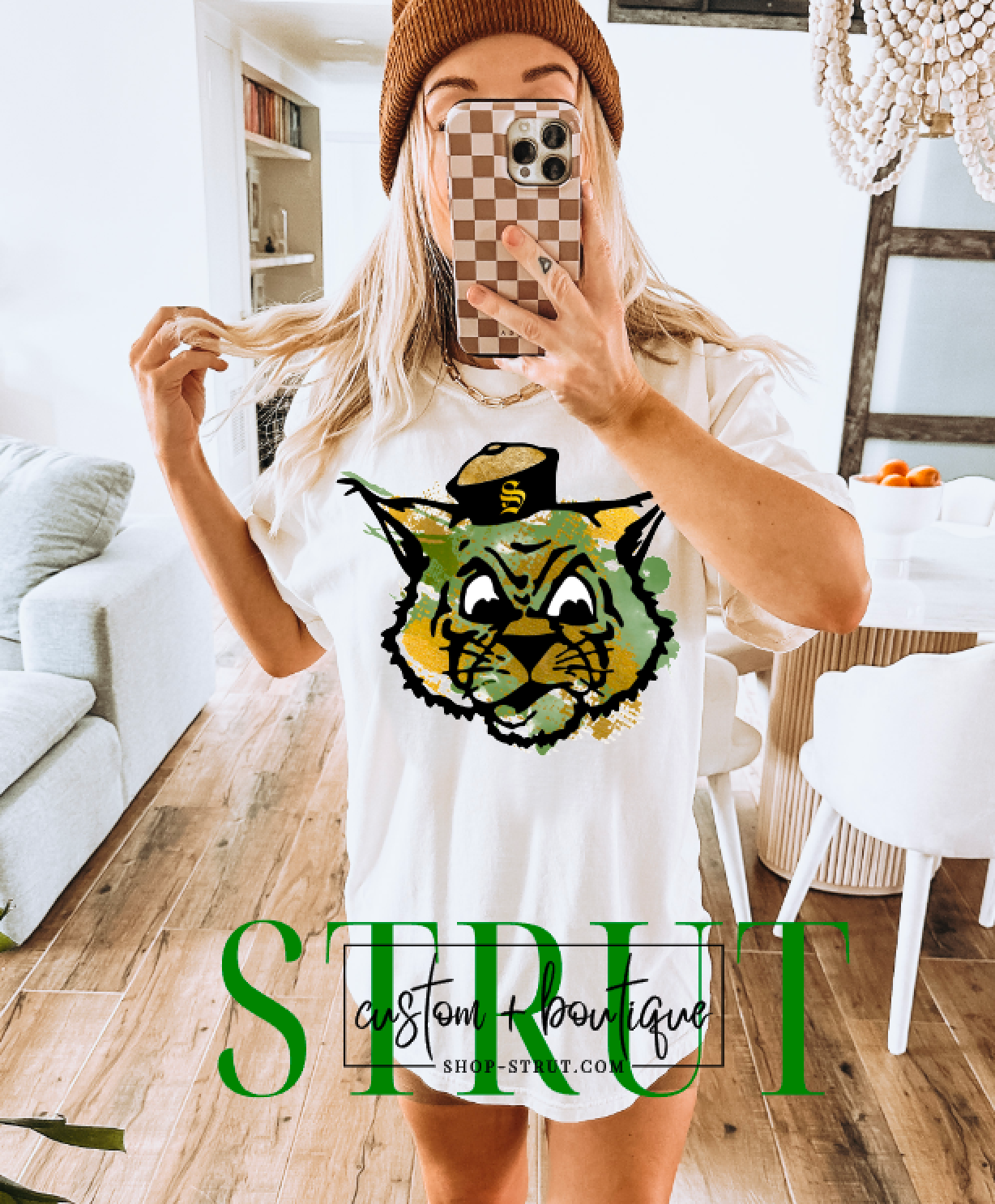 Watercolor Wildcat Head - Comfort Colors