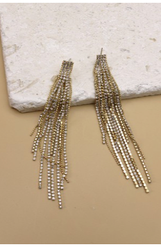 Double Layer Mini Rhinestone Drop Earrings