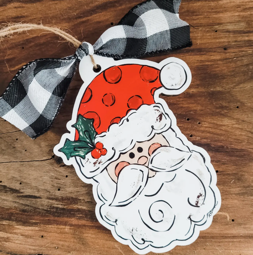 Santa Face Christmas Ornament