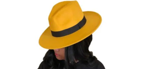 3" Brim Boho Chic Hat/ Mustard