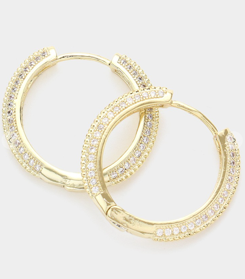 14K Gold Huggie Hoops