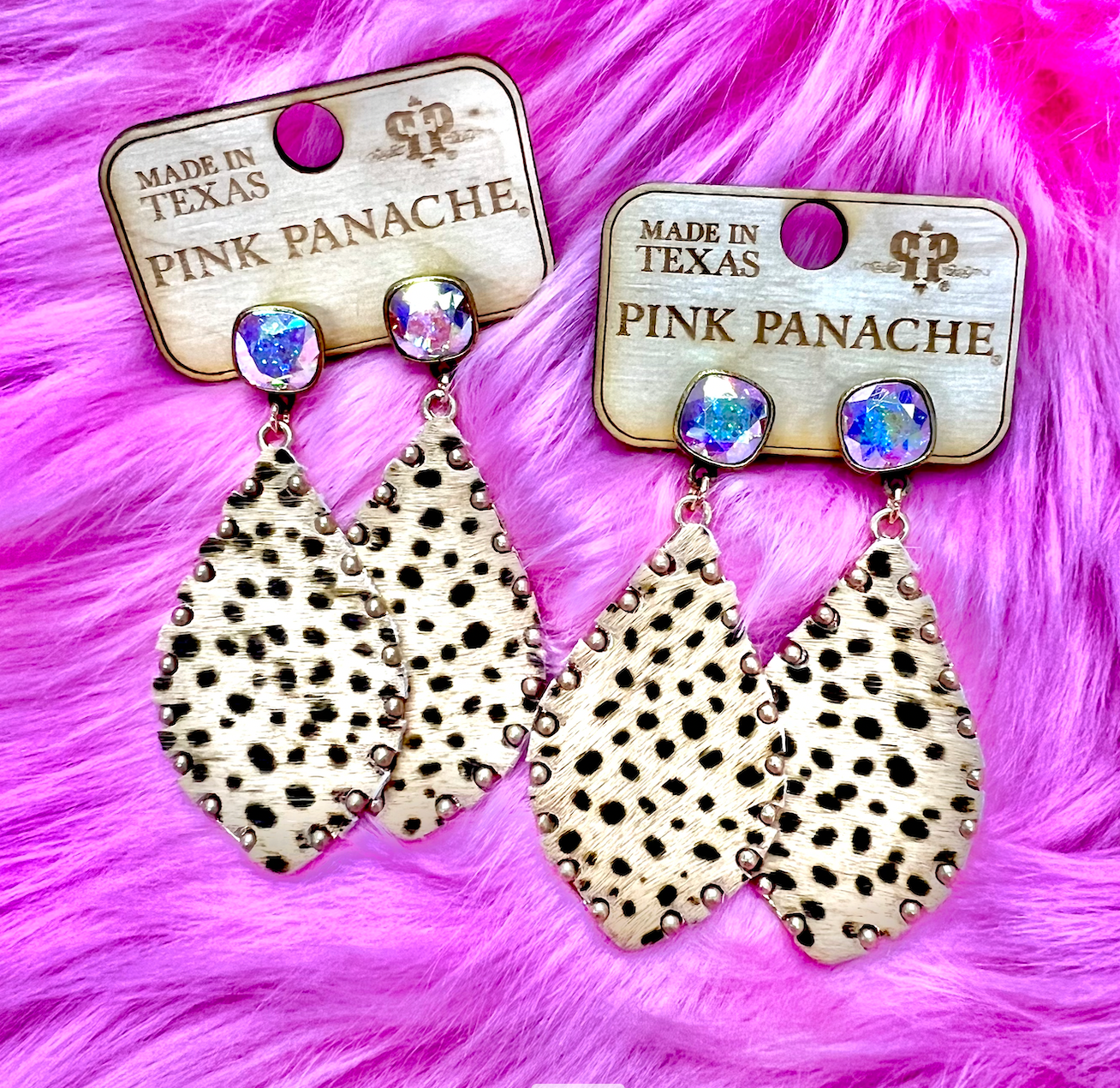 Cheetah Print Teardrop Earring