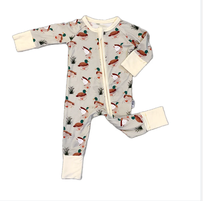 Duck Zip Up Onezie Pajamas