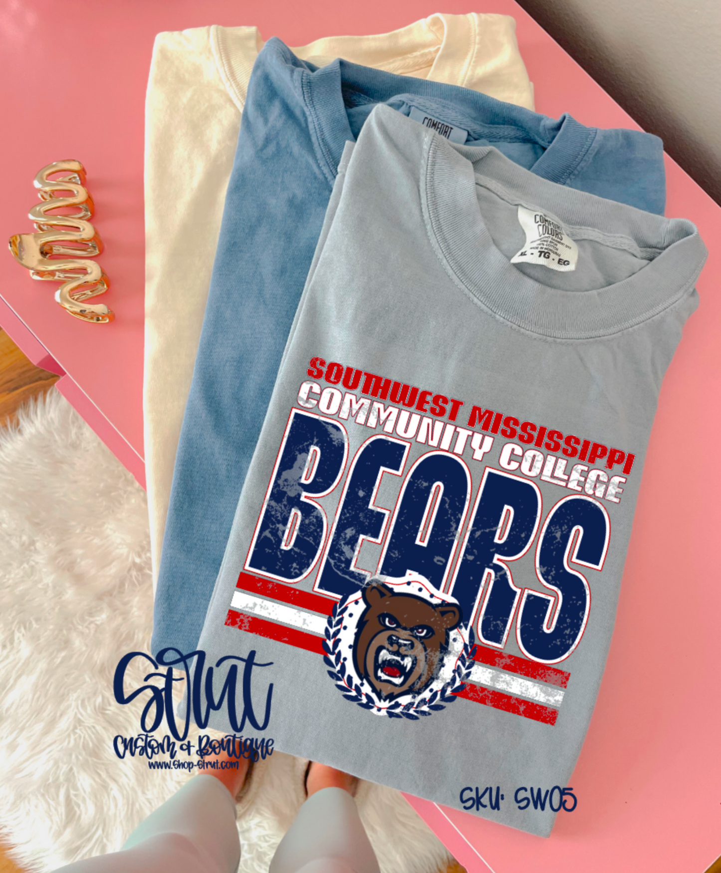 Distressed SMCC Bears Tee