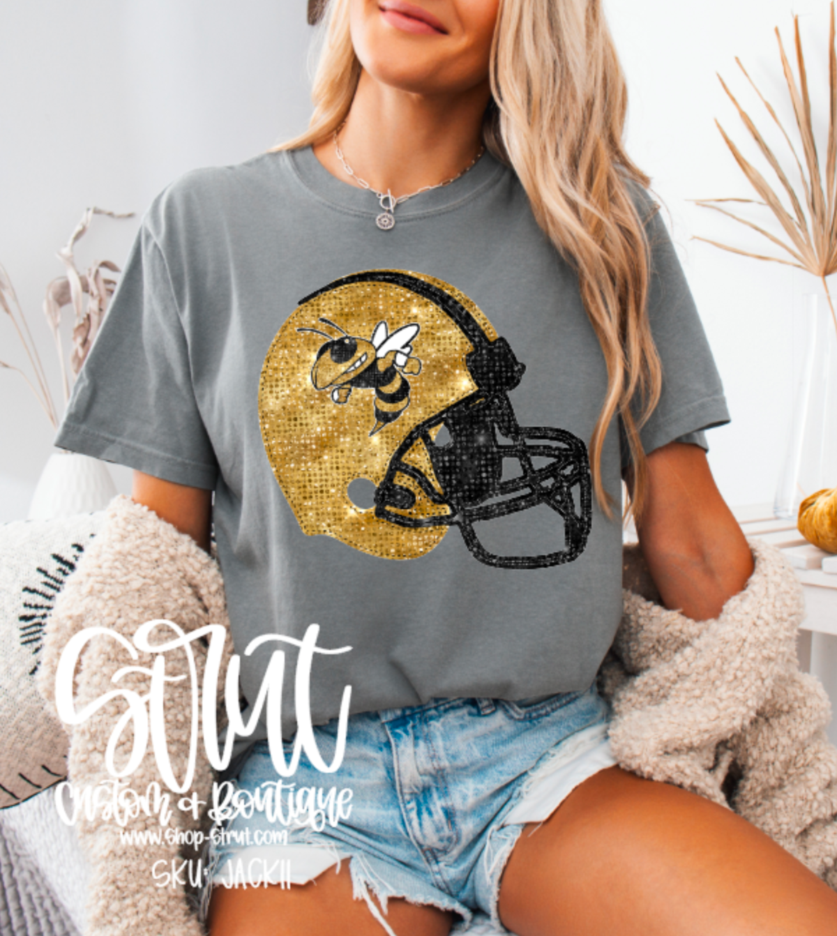 Sequin Jacket Helmet T-Shirt or Long Sleeve