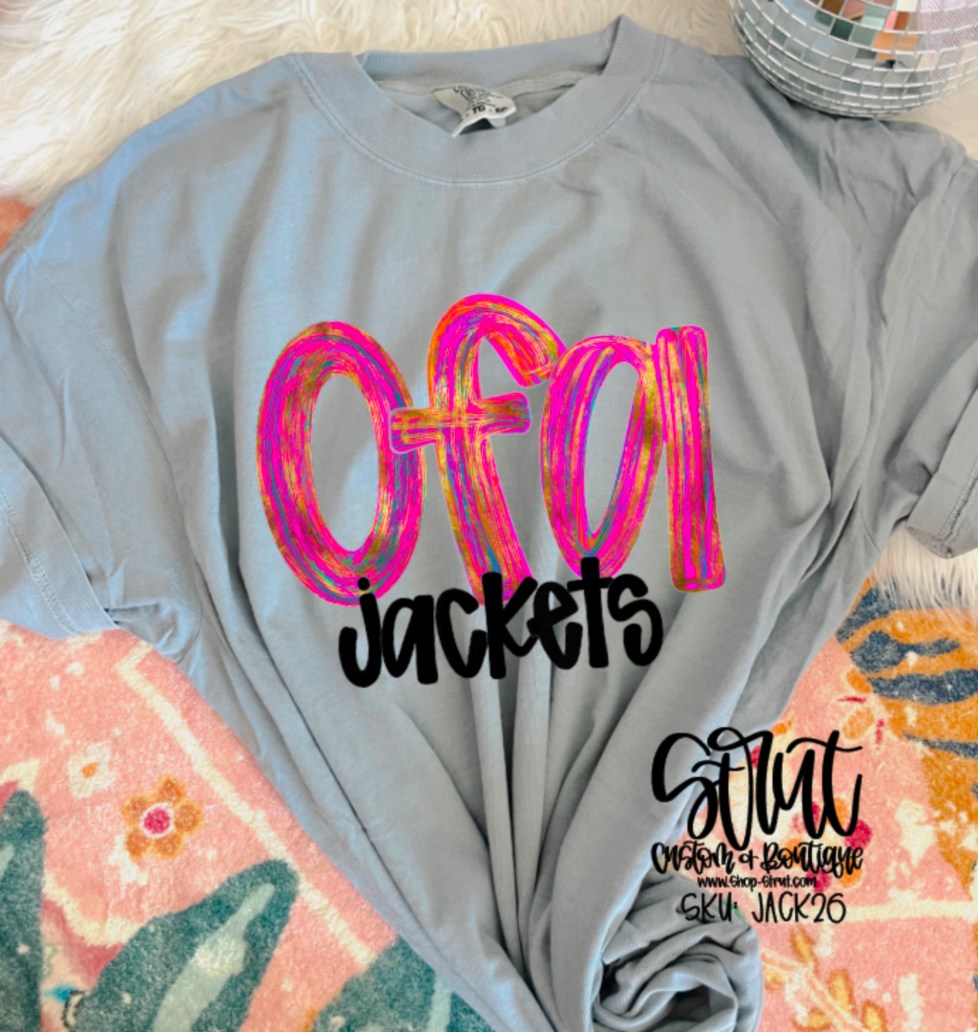 Pink Brushstroke OFA Jackets T-Shirt or Long Sleeve