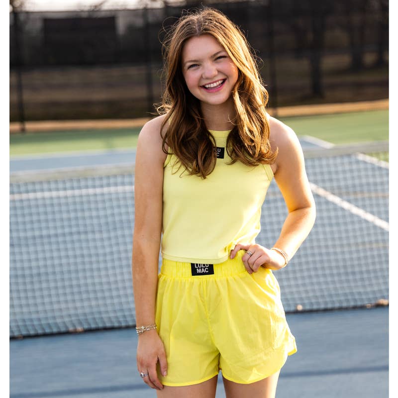 Neon Yellow Lulu Mac Shorts