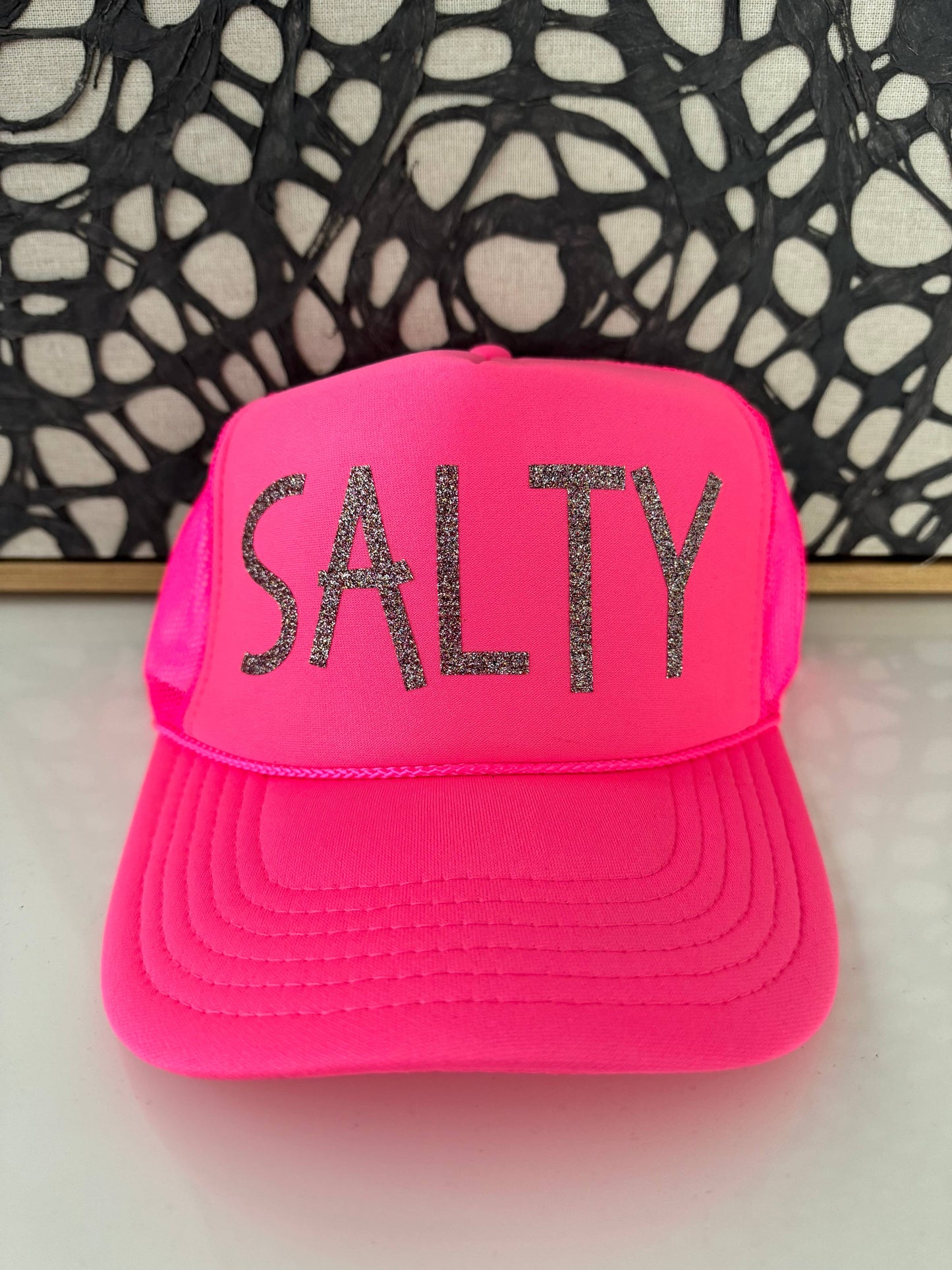 Salty- neon pink trucker