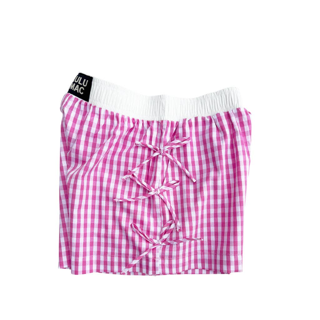 Pink Gingham Boxer Shorts