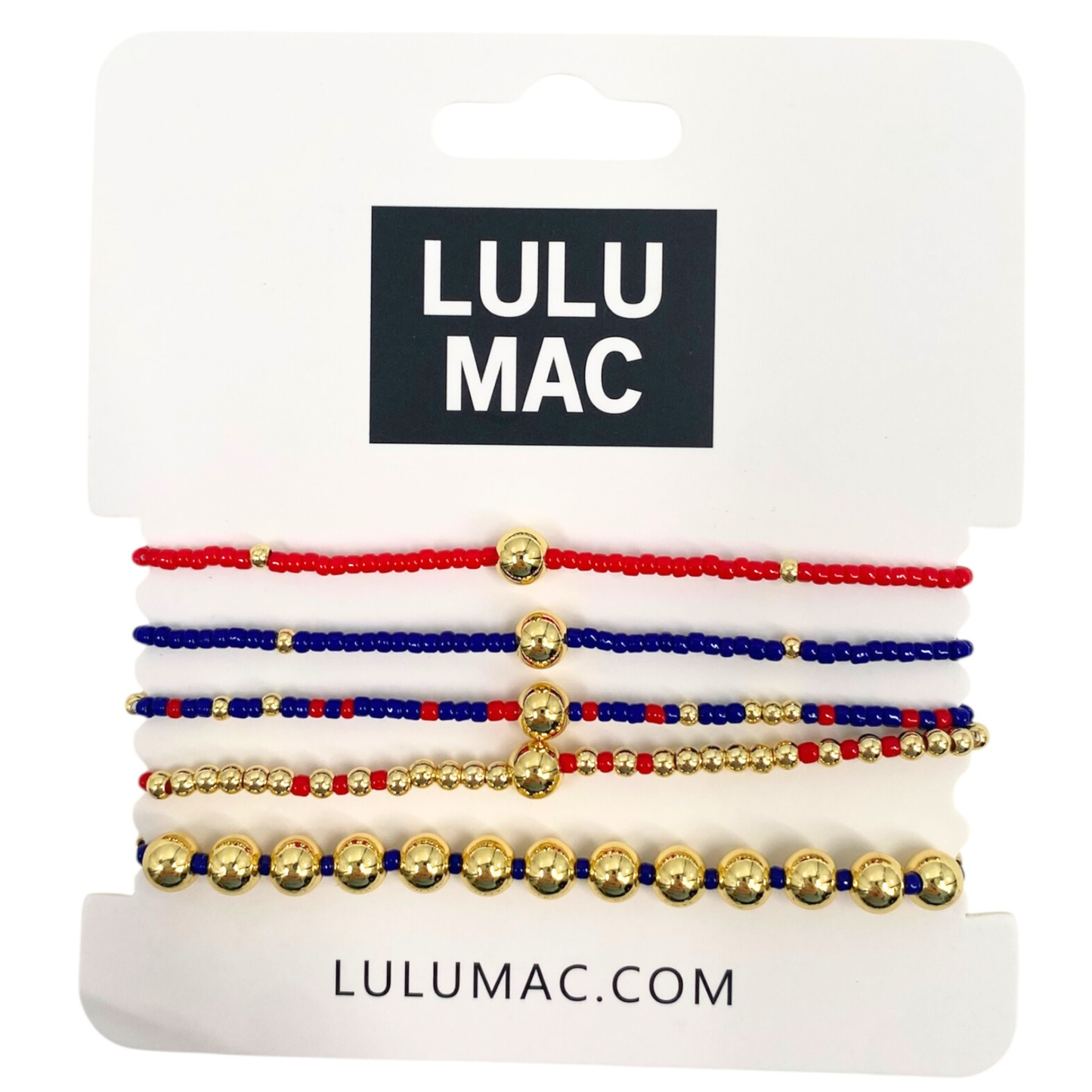 Red and Navy High Quality Bracelet Set