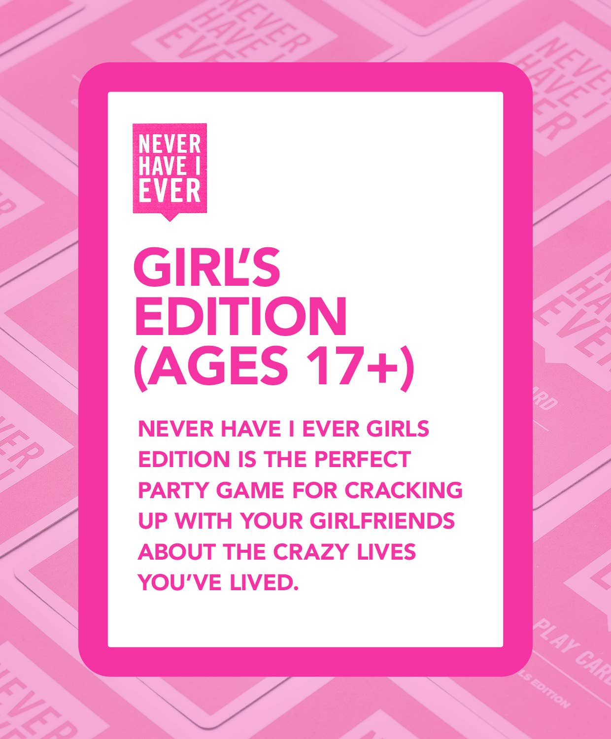 Never Have I Ever, Girls and Bachelorette Party Card Game