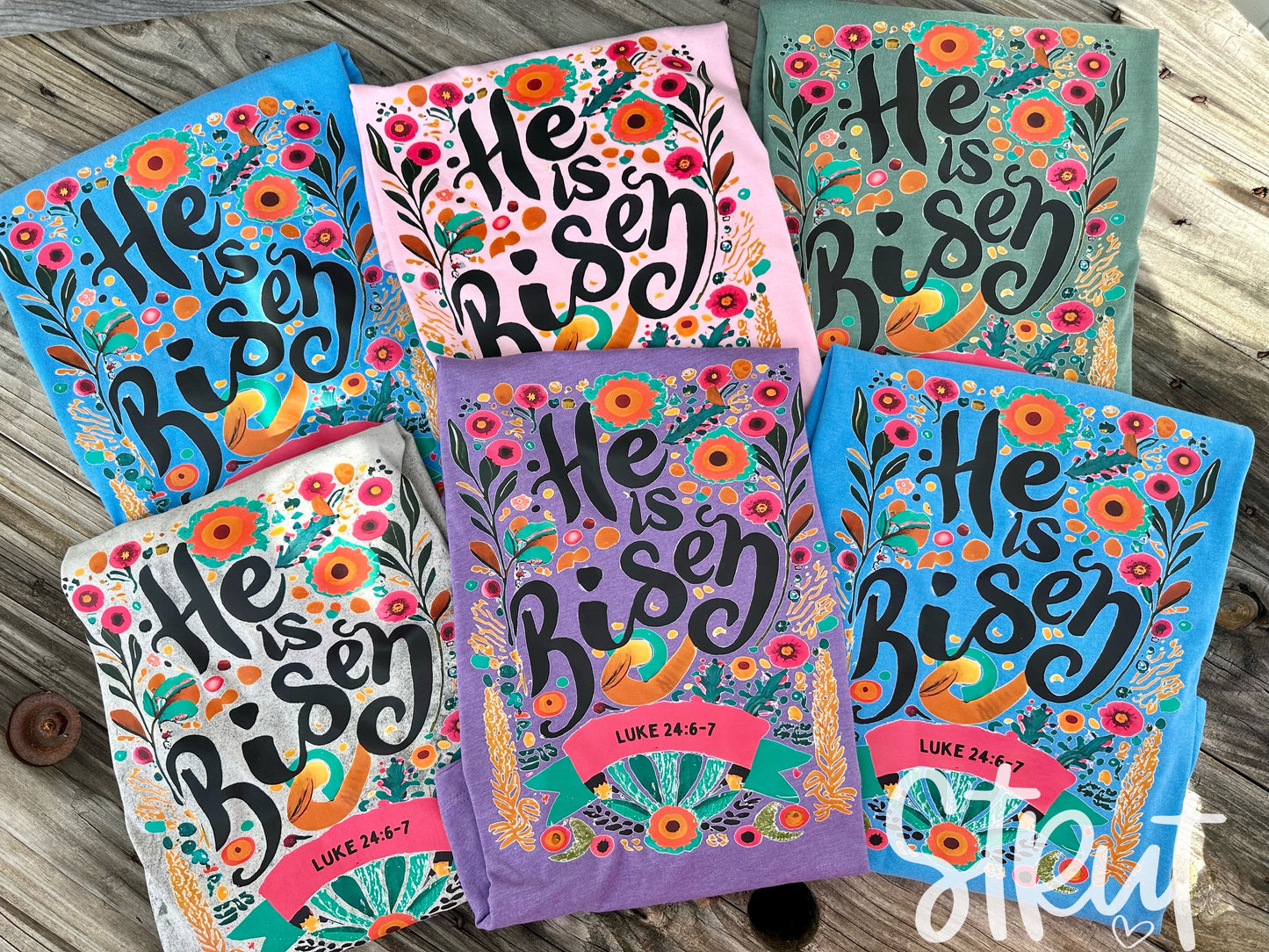 Floral He Is Risen - Infant-Adult