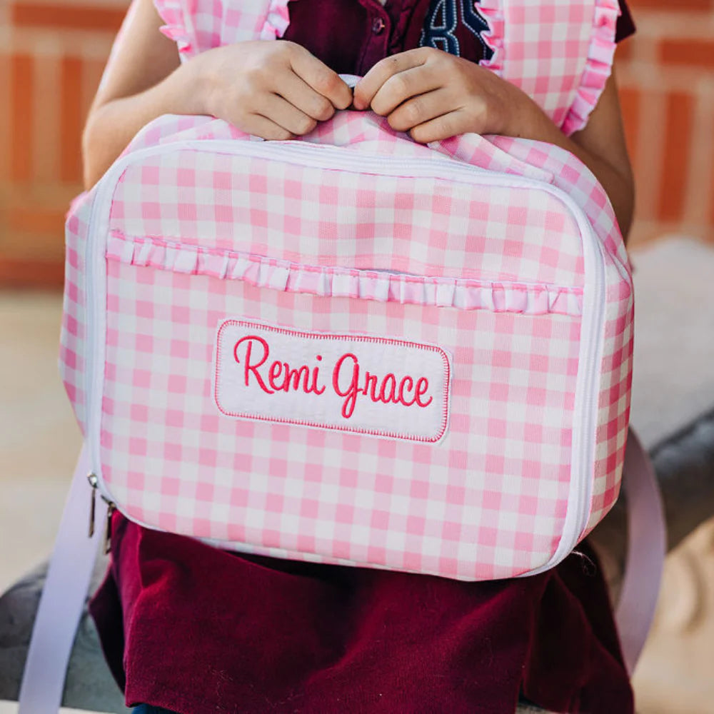 Rainbow Backpack Set w/ Plaid Lunch Box