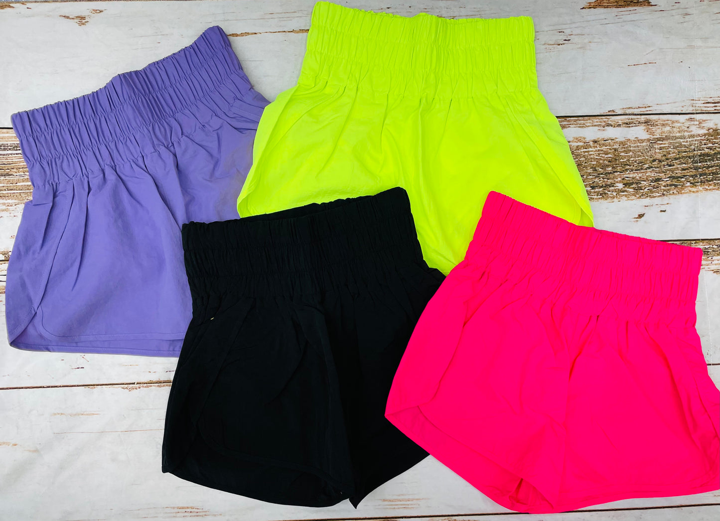 Windbreaker Smocked Waistband Running Shorts