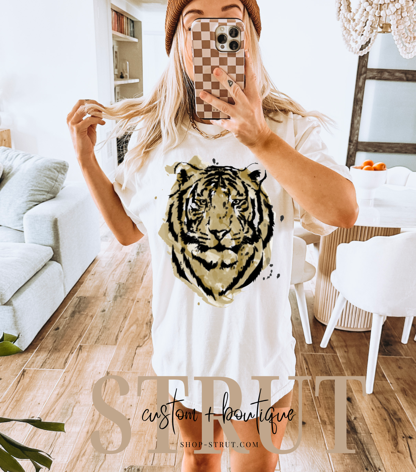 Neutral Tiger Comfort Colors Tee
