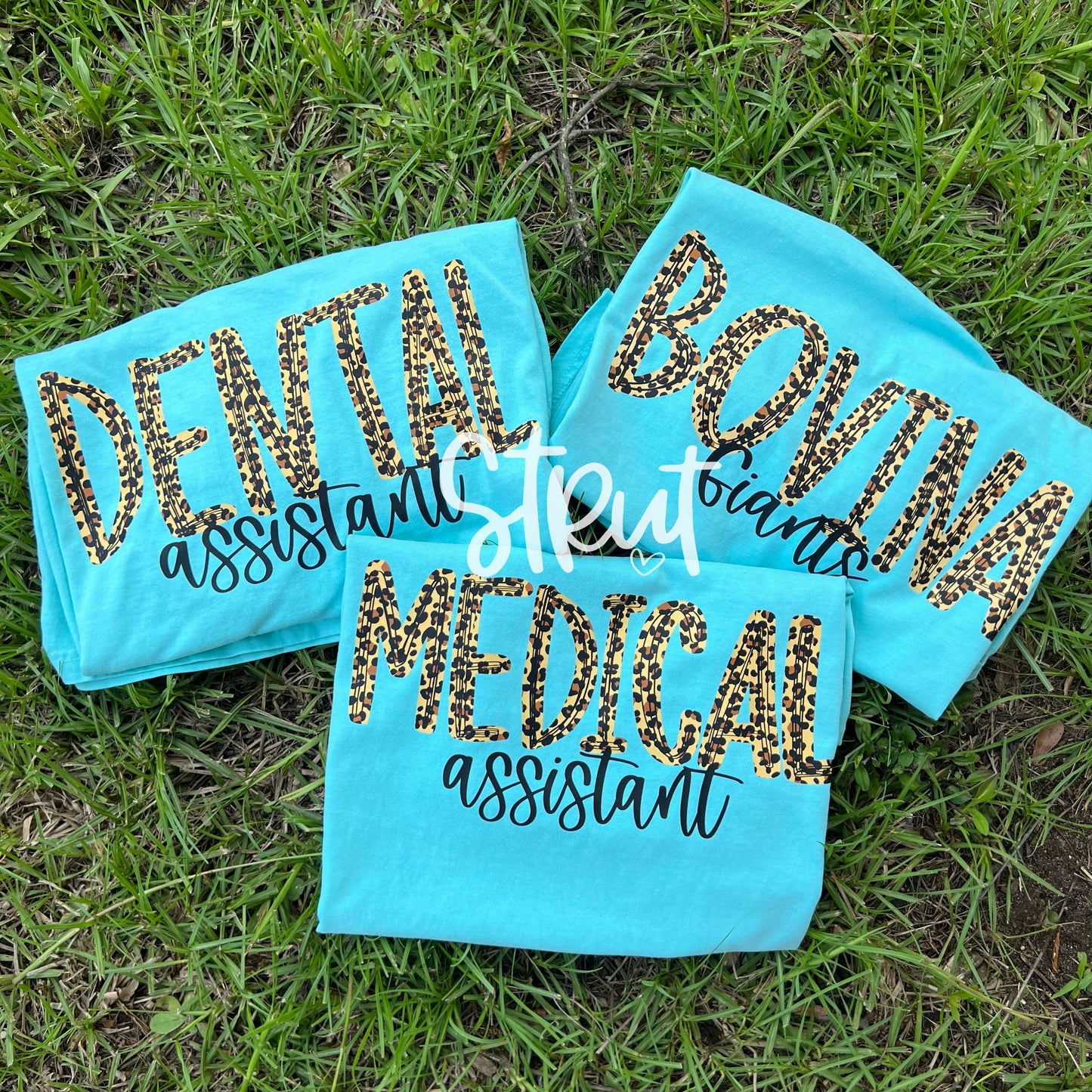 Sketch Handdrawn Letters Tee - Leopard