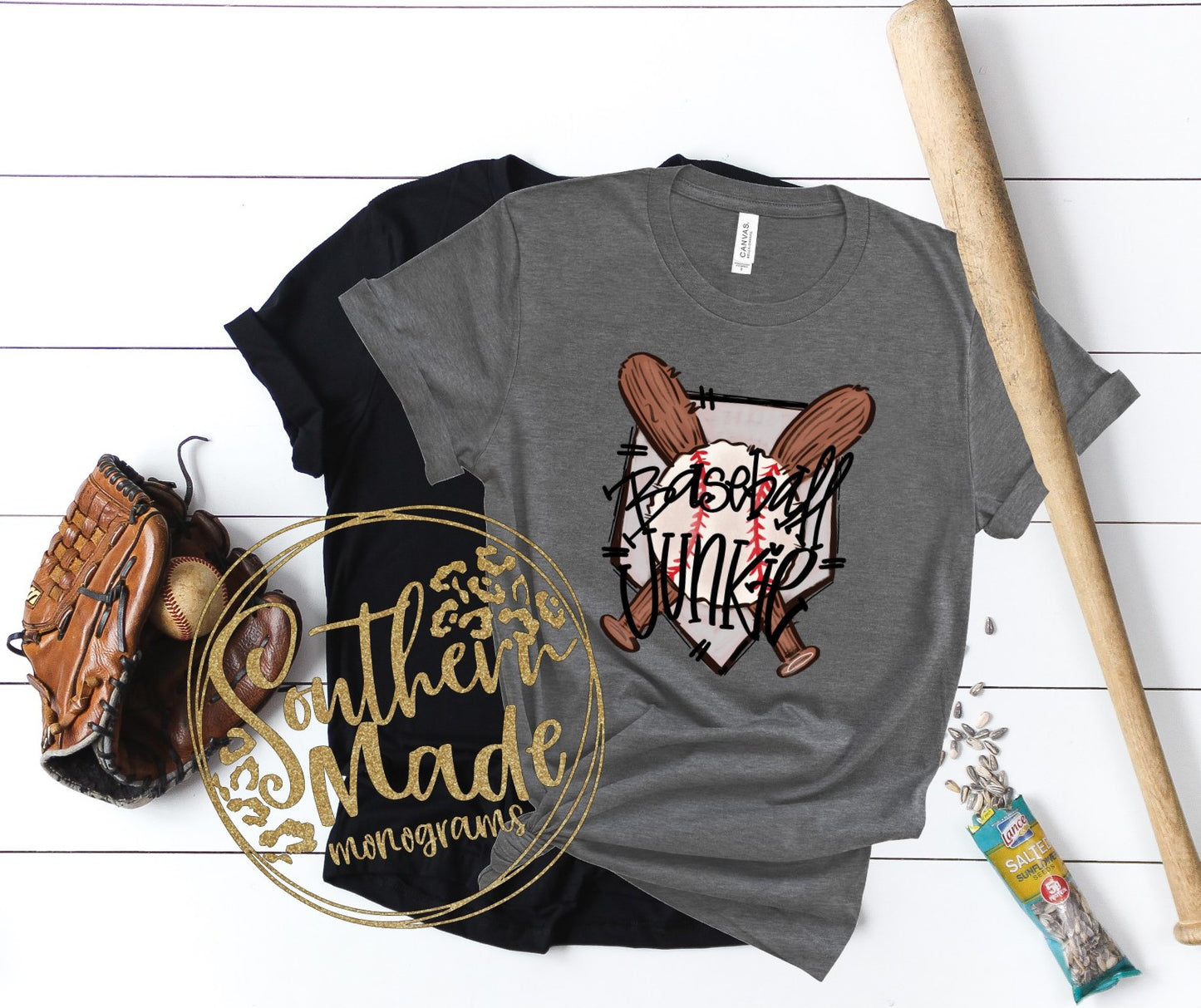 Baseball Junkie - All Sizes - Choose Color Shirt