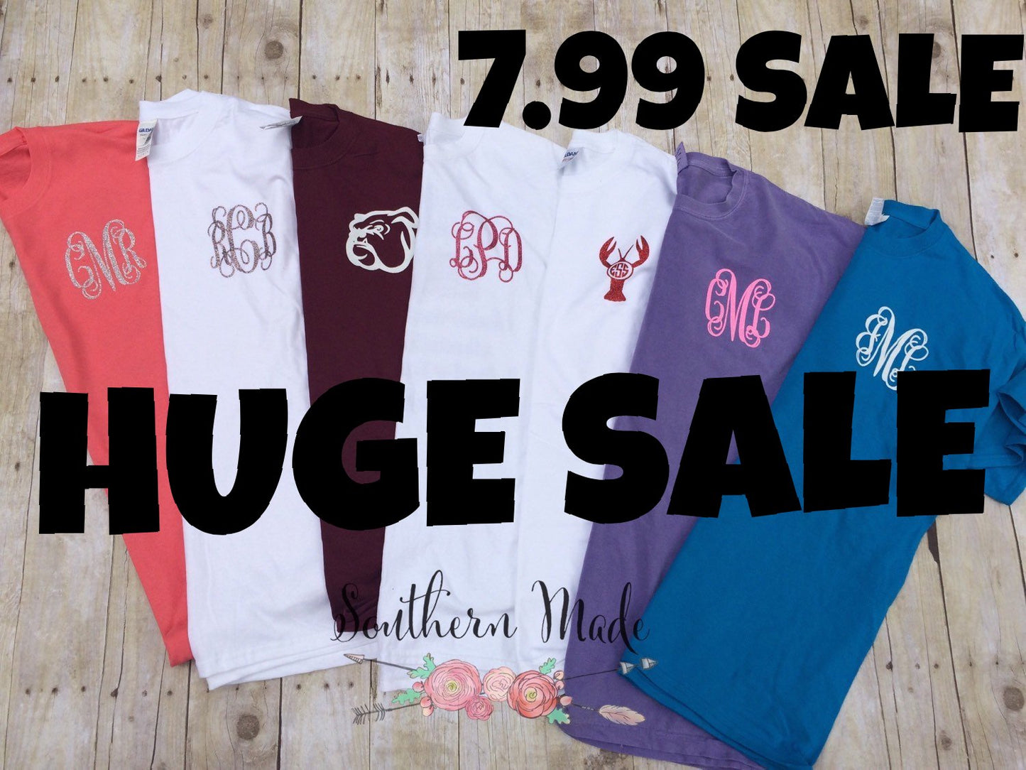 HUGE SALE - Pocket Area Monogram Shirt - I choose colors