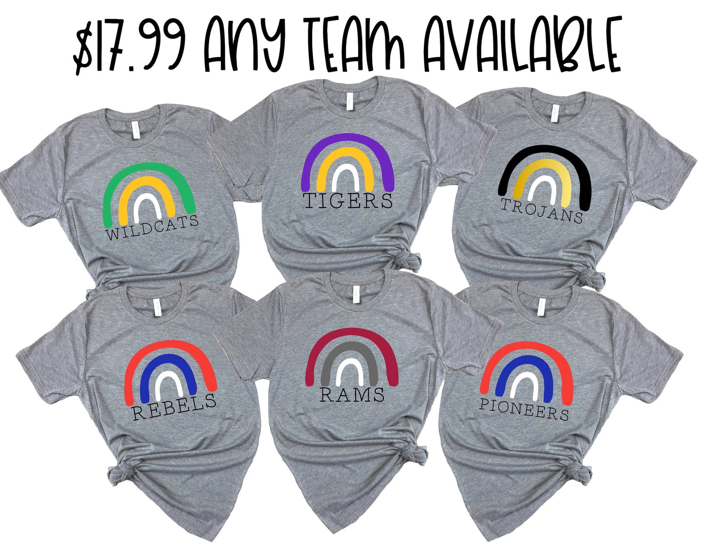 Rainbow Spirit Tee - Choose Team + Colors