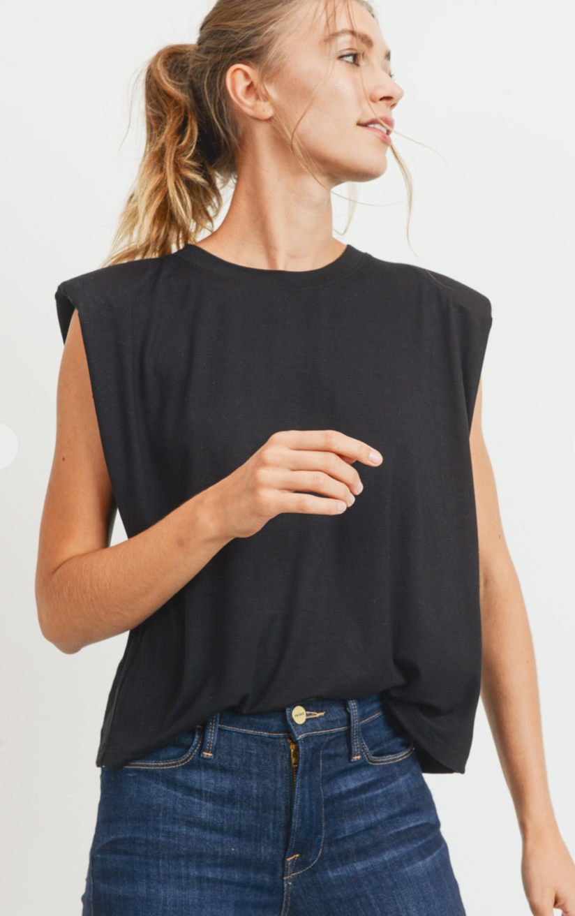 Padded Shoulder Top