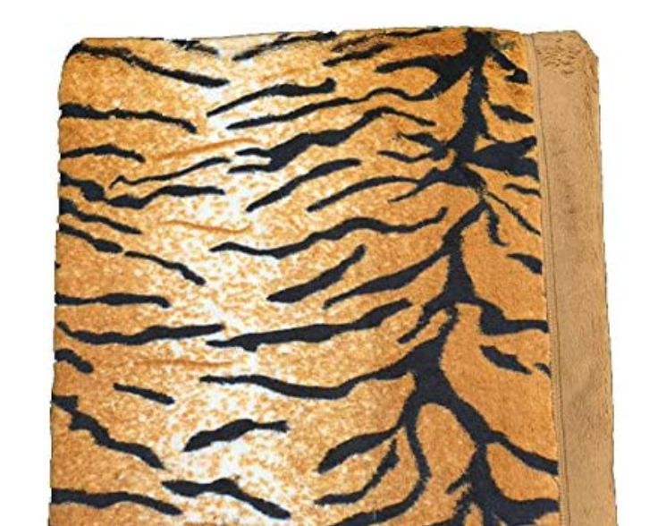 Faux Fur Throw - Tiger