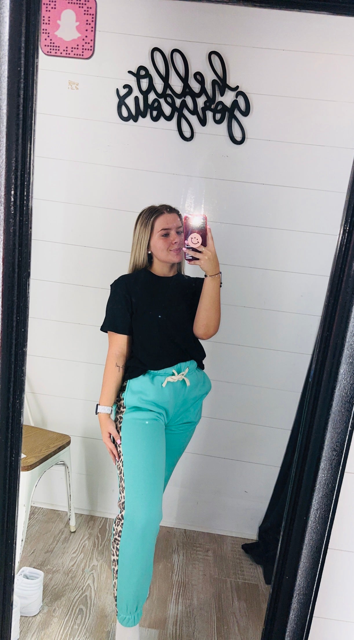 Leopard Striped Sweatpants