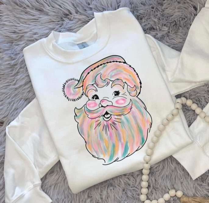 Pink Watercolor Santa - Different sizes & Styles
