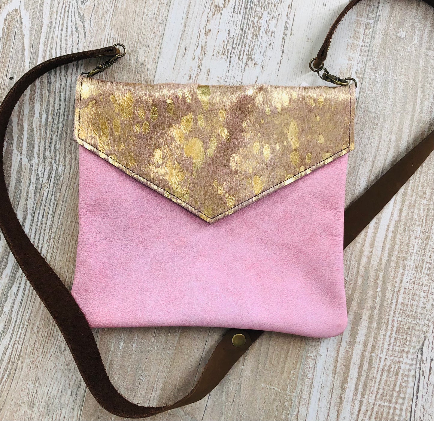 Pink/Acid Wash Crossbody - 8x10