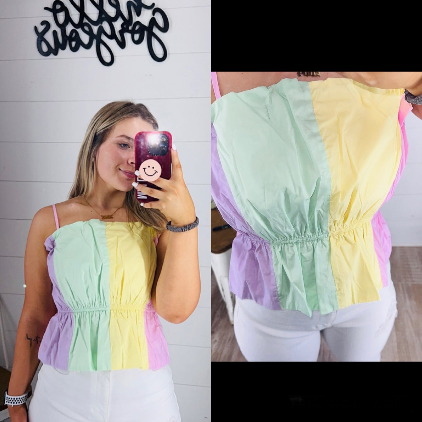 Pastel Ruffle Top