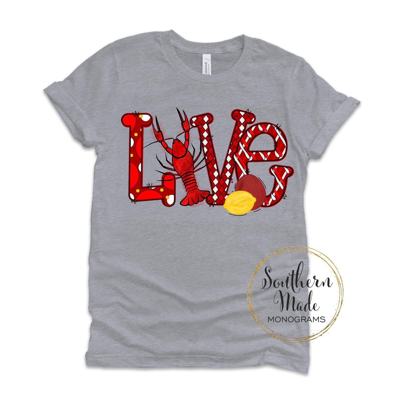 Love Crawfish - Kids-Adults - Choose Colors