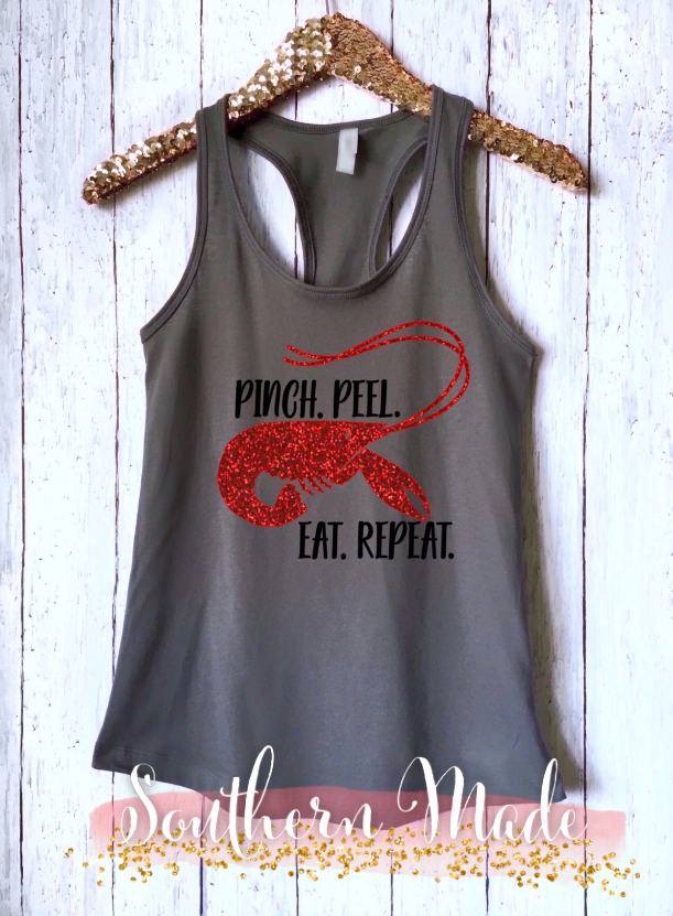 Pinch Peel Eat Repeat - Womens Racer Back or Unisex Tank