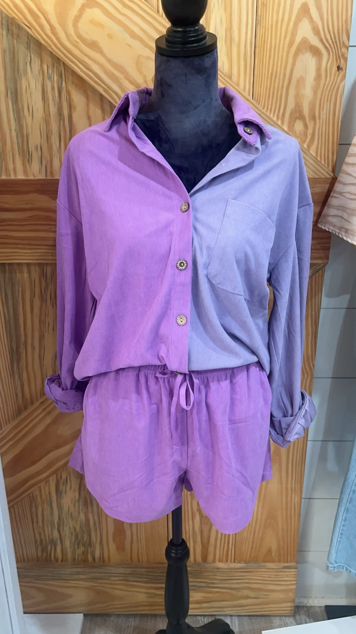 Purple/Purple Corduroy Set