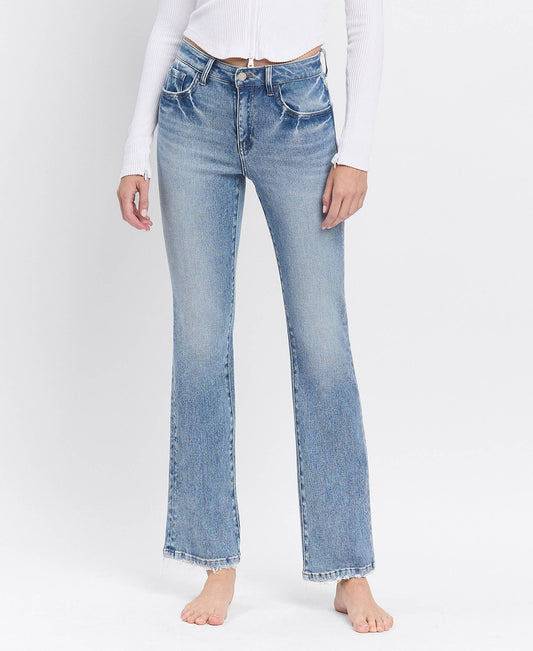 HIGH RISE FULL LENGTH BOOTCUT JEANS GLAMOUR